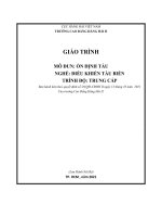 Giáo trình Ổn định tàu (Nghề Điều khiển tàu biển  Trình độ Trung cấp)