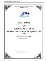 Giáo trình Thực tập kỹ thuật (Nghề Công nghệ chế tạo vỏ tàu thủy  Hệ Trung cấp nghề)