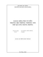 Giảm méo phi tuyến trong hệ thống thông tin sợi quang băng rộng