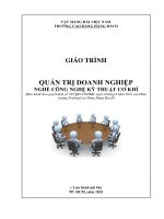 Giáo trình Quản trị doanh nghiệp (Nghề Công nghệ kỹ thuật cơ khí)