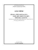 Giáo trình Thiết bị hàng hải 1 (Nghề Điều khiển tàu biển  Trình độ Cao đẳng)