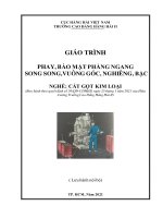 Giáo trình Phay, bào mặt phẳng ngang, song song, vuông góc, nghiêng, bậc (Nghề Cắt gọt kim loại)