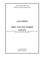 Giáo trình Thực tập tốt nghiệp (Nghề Hàn)