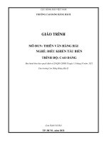 Giáo trình Thiên văn hàng hải (Nghề Điều khiển tàu biển  Trình độ Cao đẳng)