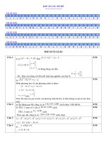 Đáp án ôn tập toán lớp 10