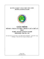Giáo trình tháo lắp, điều chỉnh và sửa chữa ổ trục (nghề nguội lắp ráp cơ khí   trung cấp)