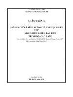 Giáo trình xử lý tình huống và thủ tục khẩn cấp (nghề điều khiển tàu biển   trình độ cao đẳng)