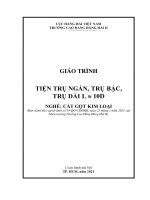 Giáo trình Tiện trụ ngắn, trụ bậc, trụ dài L≈10D (Nghề Cắt gọt kim loại)