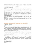 Đề thi thử tuyển sinh vào 10 môn văn tỉnh lào cai