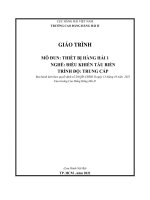 Giáo trình Thiết bị hàng hải 1 (Nghề Điều khiển tàu biển  Trình độ Trung cấp)