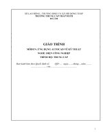 Giáo trình ứng dụng autocad vẽ kỹ thuật (nghề cắt gọt kim loại   trình độ trung cấp)