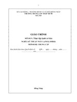 Giáo trình thực tập lạnh cơ bản (nghề kỹ thuật máy lạnh và điều hòa không khí   trình độ trung cấp)