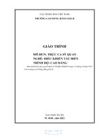 Giáo trình Trực ca sỹ quan (Nghề Điều khiển tàu biển  Trình độ Cao đẳng)
