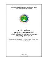 Giáo trình Kỹ thuật điện tử (Nghề Kỹ thuật máy lạnh và Điều hòa không khí  Trung cấp)