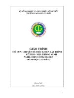 Giáo trình Chuyên đề điều khiển lập trình cỡ nhỏnhà thông minh (Nghề Điện công nghiệp  Cao đẳng)