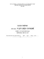 Giáo trình vật liệu cơ khí (nghề cắt gọt kim loại   trình độ trung cấp)