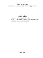 Giáo trình Xử lý sự cố phần mềm (Nghề Kỹ thuật sửa chữa và lắp ráp máy tính  Trình độ Trung cấpCao đẳng)
