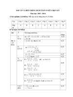 Đáp án giữa học kì i toán 9 2023 2024