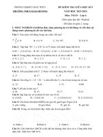 Đề toán giữa hki lớp 6  giao hương 2023 2024