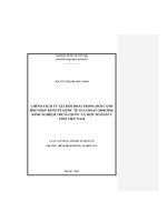 (LUẬN văn THẠC sĩ) chính sách tỷ giá hối đoái trong bối cảnh hội nhập kinh tế quốc tế giai đoạn 2000 2016 kinh nghiệm trung quốc và một số hàm ý cho việt nam