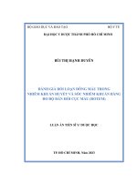 Đánh giá rối loạn đông máu trong nhiễm khuẩn huyết và sốc nhiễm khuẩn bằng đo độ đàn hồi cục máu (ROTEM)