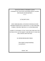 (LUẬN VĂN THẠC SĨ) Using Timed reading Activities to Increase tenth graders’ reading rate and fluency at Tran Phu High School, Vinh Phuc Province an action research