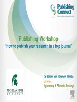 Publishing workshop (phuong pháp để đăng một bài báo khoa học)