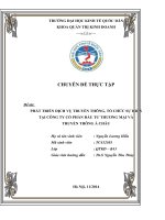 Chuyên đề thực tập  phát triển dịch vụ truyền thông tổ chức sự kiện tại công ty cổ phần đầu tư thương mại và truyền thông á châu