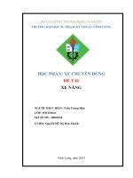Báo cáo xe chuyên dùng đề tài xe nâng