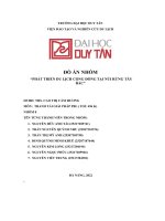 (Tiểu luận) đồ án nhóm  phát triển du lịch cộng đồng tại núi rừng tâybắc