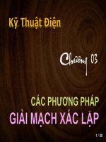 Các phương pháp giải mạch điện xác lập