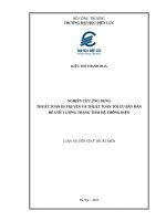 Nghiên cứu ứng dụng thuật toán di truyền và thuật toán tối ưu bầy đàn để ước lượng trạng thái hệ thống điện