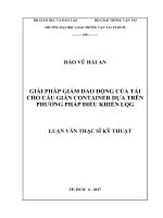 Giải pháp giảm dao động của tải cho cẩu giàn container dựa trên phương pháp điều khiển LQG
