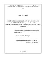 Nghiên cứu đặc điểm lâm sàng, cận lâm sàng và kiểu gen của Chlamydia trachomatis ở phụ nữ vô sinh tại Bệnh viện Phụ sản Trung ương (2020 - 2021)