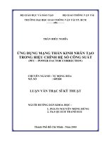 Ứng dụng mạng thần kinh nhân tạo trong hiệu chỉnh hệ số công suất (pfc   power factor correction)