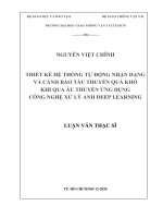 Thiết kế hệ thống tự động nhận dạng và cảnh báo tàu thuyền quá khổ khi qua âu thuyền ứng dụng công nghệ xử lý ảnh deep learning