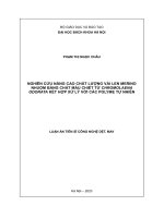 Nghiên cứu nâng cao chất lượng vải len Merino nhuộm bằng chất màu chiết từ Chromolaena odorata kết hợp xử lý với các Polyme tự nhiên