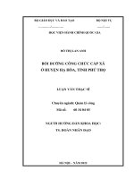 (LUẬN văn THẠC sĩ) bồi dưỡng công chức cấp xã ở huyện hạ hòa, tỉnh phú thọ 1