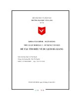 Tiểu Luận Module 3 – Sử Dụng Văn Bản Đề Tài Tìm Hiểu Về Du Lịch Hà Giang.pdf