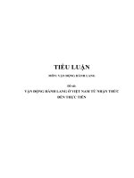 Tiểu luận môn vận động hành lang   vận động hành lang ở việt nam từ nhận thức đến thực tiễn