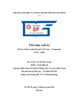 Tiểu luận cuối kỳ đề tài chiến tranh biên giới việt nam – campuchia (1975 – 1989)