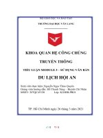 Tiểu Luận Module 3 S D – Ử Ụng Văn Bản Du L Ch H I An.pdf
