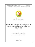 Luận văn thạc sĩ đánh giá tác dụng của phương pháp cấy chỉ trong điều trị mất ngủ