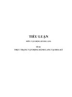 Tiểu luận môn vận động hành lang  thực trạng vận động hành lang tại hoa kỳ