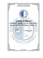 Assignment Courses Basic Legal English 1 Legal Profession (Solicitors + Barristers).Pdf