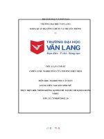 TIỂU LUẬN CUỐI kì CHIẾN lược MARKETING của THƯƠNG HIỆU hm