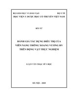 Luận văn thạc sĩ đánh giá tác dụng điều trị của viên nang thông xoang vương hv trên động vật thực nghiệm