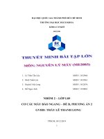 (Tiểu Luận) Thuyết Minh Bài Tập Lớn Môn Nguyên Lý Máy.pdf