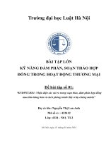 (Tiểu Luận) Knđpst Hk1 Nhận Diện Các Rủi Ro Trong Soạn Thảo, Đàm Phán Hợp Đồng Mua Bán Hàng Hóa Và Cách Phòng Tránh (Lấy Ví Dụ Chứng Minh).Pdf