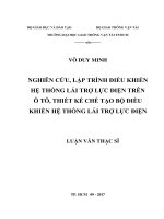 Nghiên cứu, lập trình điều khiển hệ thống lái trợ lực điện trên ô tô, thiết kế chế tạo bộ điều khiển hệ thống lái trợ lực điện